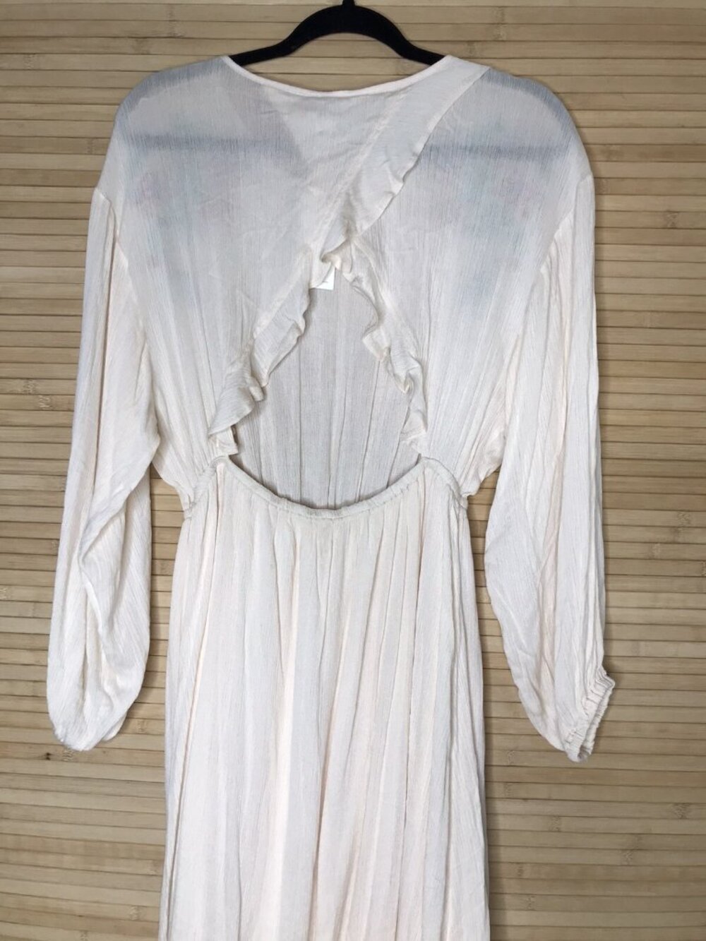 NWT Moon River Womens Embroidered Maxi Dress Elastic Waist Back Cut Out sz L - Picture 6 of 7